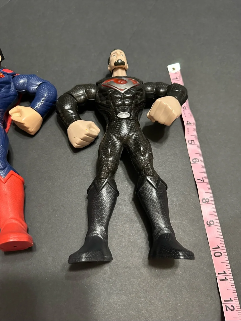 Mattel Blue & Red and Black Superhero Action Figure Duo